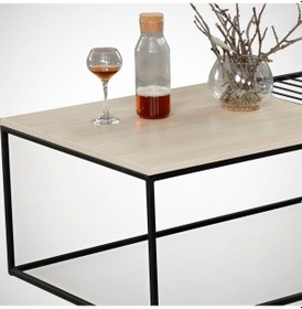 Resim Zinus Orta Sehpa Metal & Orta Masa Açık Meşe /Metal Ayaklı Sehpa 