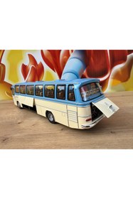 Resim scntoys Mercedes Benz Diecast Otobüs Sesli Işıklı 25CM Şehirler Arası Mercedes Nostaljik Otobüs METAL 