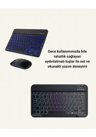 Resim Türkçe Q Klavye Düzenli Rgb Kablosuz Klavye Mouse Set - Lisinya 