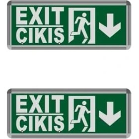 Resim TeknoKapsül 3W Çıkış-Exit LED Armatür - 2 Adet (Aşağı) Hs 4601 