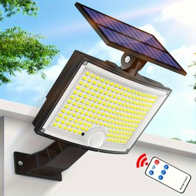 Resim 1 Paket Güneş Işıkları Açık Hava, Sokak Lambası, Yüksek Parlaklık, 202 LED Güneş Hareket Sensörü Işıkları, Uzaktan Kumanda ile, 3 Aydınlatma Modları Duvar Işıkları, Su Geçirmez Güvenlik LED Sel Işığı, Bahçe, Yol için 