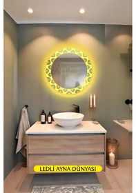 Resim 80 Cm Günışığı Minimal Dairesel Banyo / Lavabo Aynası Koridor Led Diğer 