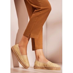 Resim Su Espadril Natura Naturel Kadın Düz Espadril 