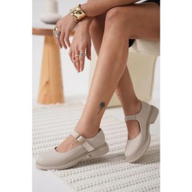 Resim Yoko Bej Cilt Oxford Ayakkabı 