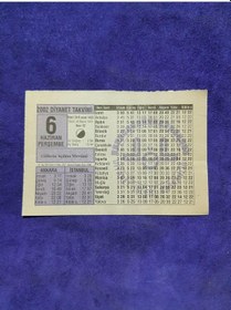 Resim 6 Haziran 2002 Takvim Yaprağı - Nostalji Koleksiyonluk Takvim Yaprağı A 