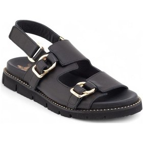 Resim Venüs 25440013 Hakiki Deri Kadın Sandalet Siyah 