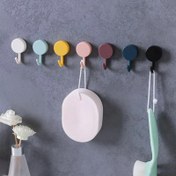 Resim Yuvarlak Küçük Kanca Yaratıcı Yapışkanlı Kancalar Güçlü Yapışkan İz Bırakmayan Plastik Duvara Asılan Giysi Askısı 