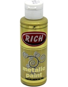 Resim Rich Metalik Akrilik Boya 120 Cc. 724 Klasik Altın 