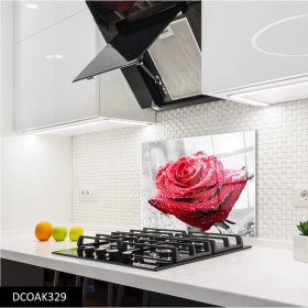 Resim Olinpa Cam Ocak Arkası Koruyucu | Çiçek 