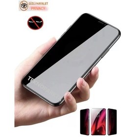 Resim Samsung Uyumlu A03 / A03s Hayalet Ekran Koruyucu Privacy Gizlilik Filitreli Tam Kaplayan Kırılmaz Cam 
