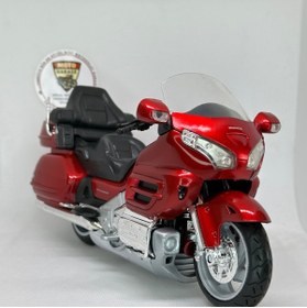Resim New Ray Honda Gold Wing 1:12 Diecast Motosiklet Model – Lisanslı Metal Maket & Koleksiyon (Kırmızı) 