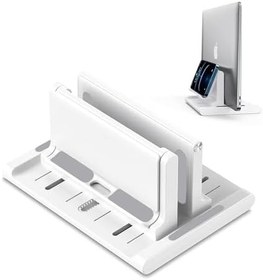 Resim Microcase Ayarlanabilir Çok Amaçlı Telefon Tutuculu Laptop Notebok Macbook için Dikey Stand-AL4495 (Siyah) 