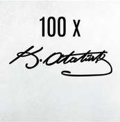 Resim sticker 100 Adet Atatürk Sticker 