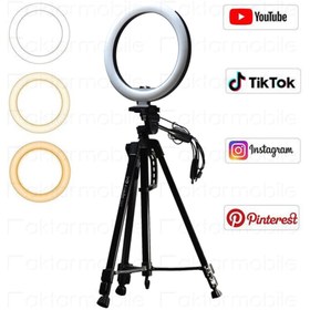 Resim AktarMobile Ring Light Led 10’’ 26 Cm Işık Halkası & 140 Cm Yükseklik Ayarlı Tripod & Kablolu Kumanda 