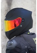 Resim Strada Mat Siyah Kask Güneş Vizörlü C7 Siyah 