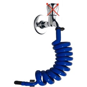 Resim Plasyay Spiral Wc Taharet Hortumu Duvar Sabitlemeli Kelepçeli Yeni Ürün 110 Cm 