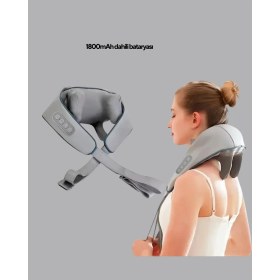 Resim Savarga Titreşimli Boyun Masaj Cihazı Isı Terapili Şarjlı Vnb-01 Ergonomik U Tasarım 