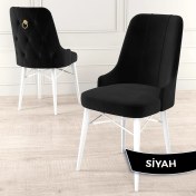 Resim Canisa Concept Pare Serisi, Beyaz Gürgen Ayaklı, 1.sınıf Babyface Ithal Kumaş Sandalye , Gold Halkalı, 1 Adet 