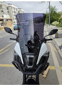 Resim Motocam Honda Nx 500 Ön Cam 48cm 2025 Model Siyah Renkli 4mm Uzun Cam 