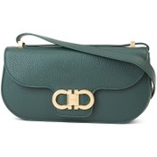 Resim Ferragamo Koyu Yeşil Kadın Deri Çanta 