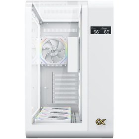 Resim Xigmatek En44281 Pano S Beyaz 3 Taraf Cam 7x12cm Argb Fan+kumanda Gaming Oyuncu Pc Kasası 