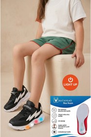 Resim BUCKHEAD Faster Işıklı Unisex Bebek & Çocuk Spor Ayakkabı - LED Taban, Hafif & Konforlu Günlük Kullanım 