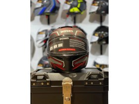 Resim Wosen C1 Mat Black Desenli Çene Açılır Kask 