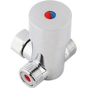 Resim Ximistore9 Kromlu Tam Bakır Karma Su Valfi, Otomatik Musluklar İçin Sıcak-sojuk Su Ayarlayıcı, Ters Akış Engelleme Fonksiyonu, G1/2 Standart Dişli 