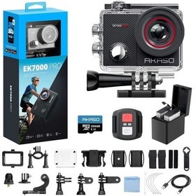 Resim Akaso Ek7000 Pro 4k Su Geçirmez Dokunmatik Ekranlı Aksiyon Kamerası With 256gb Microsd Card 