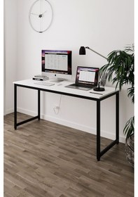 Resim Çalışma Masası Bilgisayar Masası Ofis Masası 60x160 Cm - Beyaz 
