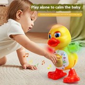 Resim Müzik, Dinamik Işıklar ve Yanan Etkiler ile Etkileşimli Dans Eden Ördek Oyuncak, Dayanıklı Plastikten Yapılmış Eğitici Çizgi Film Hayvan Oyuncak, Pilsiz, 0-3 Yaş Aralığına Uygun, Cadılar Bayramı ve Noel için Mükemmel Hediye. 