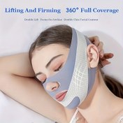 Resim 360° Tam Kapsamlı Uyku Yüz Maskesi - Çift Çene Azaltma, V-Şekilli Yüz ve Lifting, Kokusuz Nefes Alabilir Malzeme ile Ergonomik Tasarım, Çene Hat Tanımı & Yüz için Pürüzsüz Dokulu Materyal 