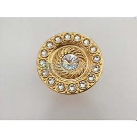 Resim Swarovski Taşlı Tekli Maxi Altın 