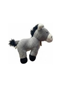 Resim Sevimli Peluş At Sesli 25 Cm Gri 
