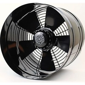 Resim Bahçıvan 35.5 cm çapında BORAX 350-2K 2050 D/D 220/230 volt Monofaze Aksiyel Kanal Tipi Fan 