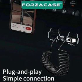Resim Forzacase Bluetooth 5.0 Fm Transmitter Aux USB Girişli 1 Metre - FC828 