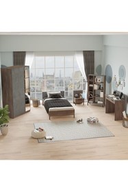 Resim Yurudesign New Home Genç Odası Takımı 5'li Set Beton-kahve Hm12-cg 
