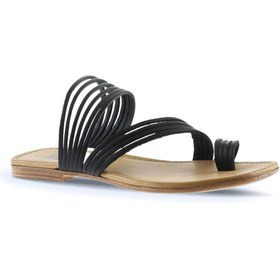 Resim Bueno Shoes Siyah Deri Kadın Parmak Arası Terlik 01wu3418 