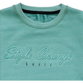 Resim İrem Kız Çocuk Style Yazı Desenli Bisiklet Yaka Yeşil Renk Sweatshirt 