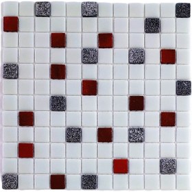 Resim MozaiKristaL Mutfak Tezgah Arası ve Tüm Yaşam Alanları İçin Cam Mozaik. Taş Ölçüleri: 25X25X5 Mm. File Ölçüsü: 31.5X31.5 cm. ( 1 Kutu = 1 m2 Fiyatıdır ) 