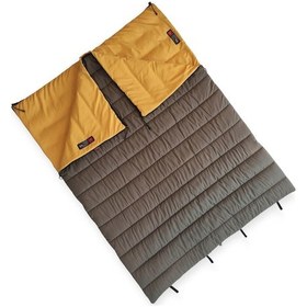 Resim Naturecamp Elika 350 Kahverengi -15 Derece Birleşebilir Çift Kişilik Uyku Tulumu Kahverengi 