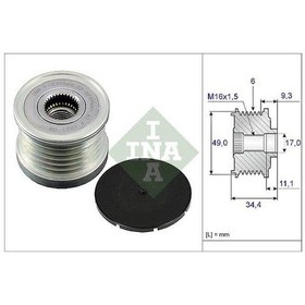 Resim Otogel Ina 535007510-alternatör Kasnağı Rulmanlı Bmw 1 E81-e87-e88 -bmw 3 E46-e90-e91-e92 -bmw 5 E60 