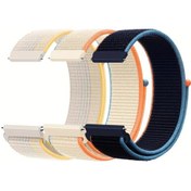 Resim Sunshine022 3lü Paket 20mm 22mm Süt Beyaz Yıldız Işığı Lacivert Kadın Spor Naylon Kolay Çıkarılır Bileklik 