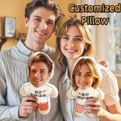 Resim Kişiselleştirilmiş yüz şekilli yastık, eğlenceli ve ilginç kardeş hediyesi, fotoğraf adı metni özelleştirme fotoğrafı yastık çiçek yastığı ile birlikte, metinli Sevgililer Günü hediyesi erkek arkadaş kız arkadaş koca eş onun/ona özel hediye, doğum günleri, yıldönümleri, Sevgililer Günü, mezuniyet töreni, düğün, Anneler Günü, Babalar Günü, Noel için çok uygun 