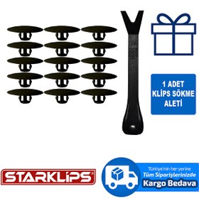 Resim Klips Döşeme Siyah Mu481187 Mitsubishi Diamante 20 Adet Starklips