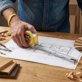 Resim Hobilinka 12 Adet 10MT x 25MT Şeffaf Stoplu Şerit Metre (4887) 
