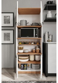 Resim BELEK 4 KAPAKLI 6 RAFLI ERZAK DOLABI 