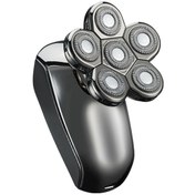 Resim Geeksen Razor 6'sı 1 Arada Çok İşlevli Tıraş Makinesi Lcd Ekran Ipx7 Su Geçirmez Yüzen Jilet Cilt Dostu Tıraş Kel Kafa Sakal Gri 