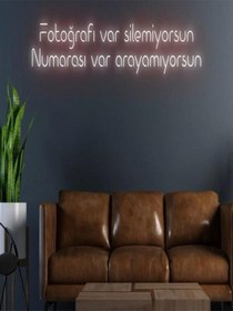Resim Fotorafı Var Silemiyorsun Numarası Var Arayamıyorsun Yazılı Neon Tabela Kırmızı 