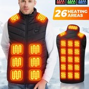 Resim TODWARM Kışlık Isıtmalı Yelek, 26 Isı Bölgesi, 4 Kontrol Düğmesi & 3 Isı Seviyesi, Kampçılık Balıkçılık Sporlar İçin Termal Ceket (Pil Hariç) 